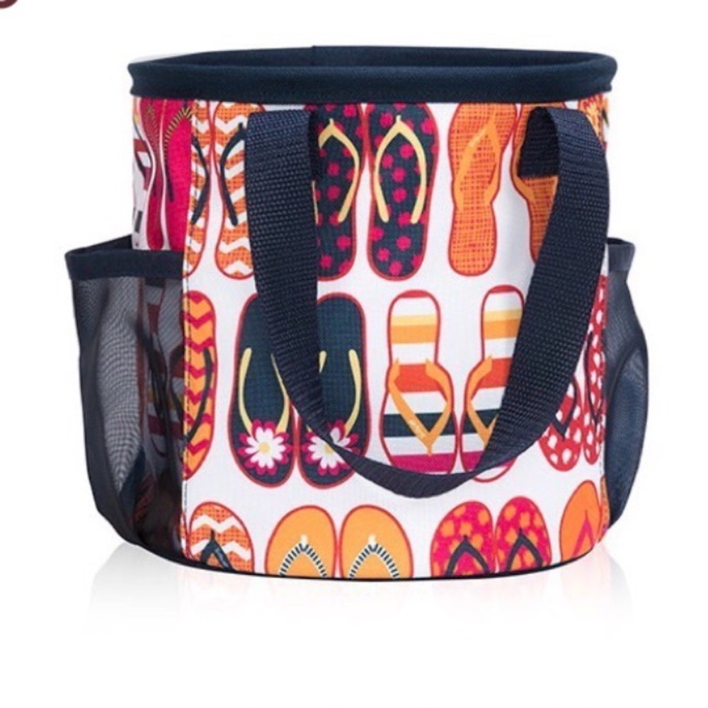 Thirty-One Flip Flop Print Storage Tote - Multicolor